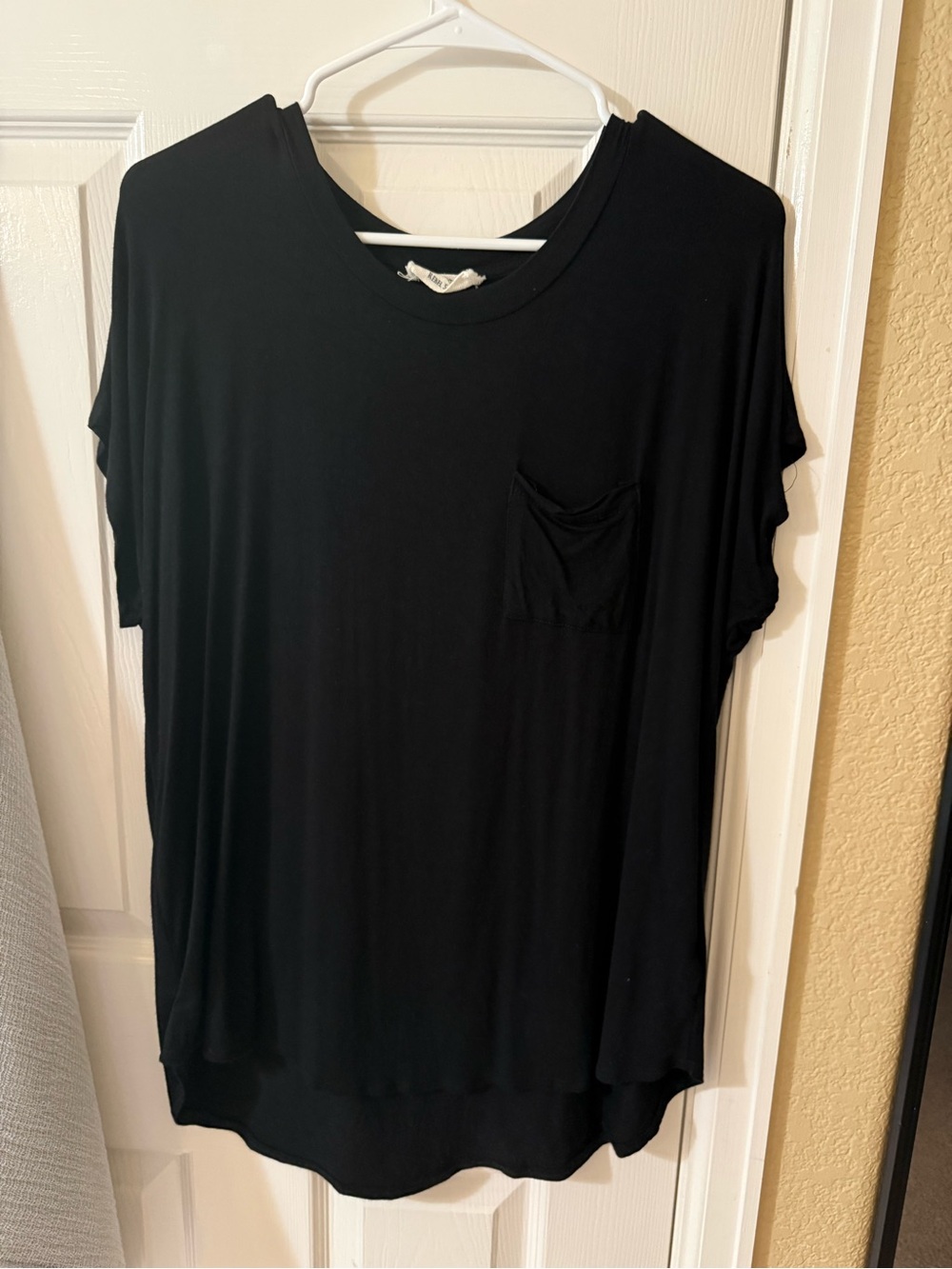 Black Short-Sleeve Pocket Tee - Relaxed Women's Top